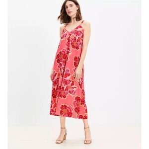 LOFT Floral Vacation Cottagecore Boho Chic Resort Summer Slip Dress